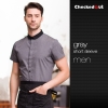 waiter dark grey shirt 